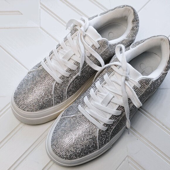 JESSICA SIMPSON Sz 8 Cherello Platform Rhinestone Sneaker IOB - Picture 2 of 11